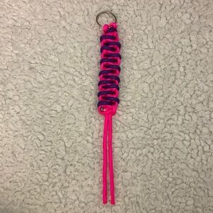 Pink and Purple Paracord Keychain / Bag Charm